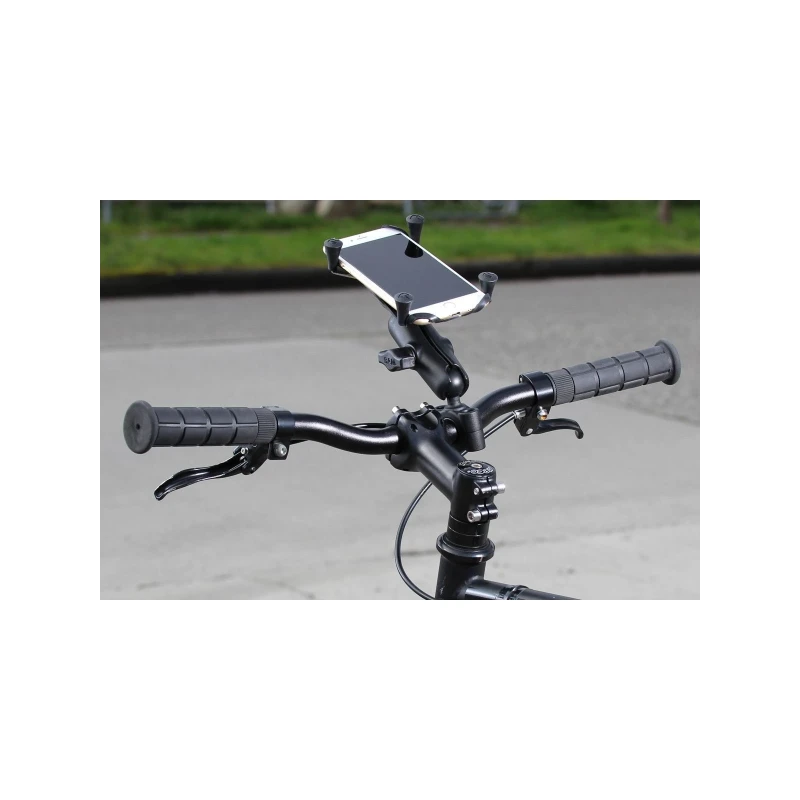 X-Grip Motorrad-Halterung für Smartphones bis 114,3 mm Breite -  (1 Zoll), Torque-Schraubklemme (Durchmesser 19,0-25,0 mm)