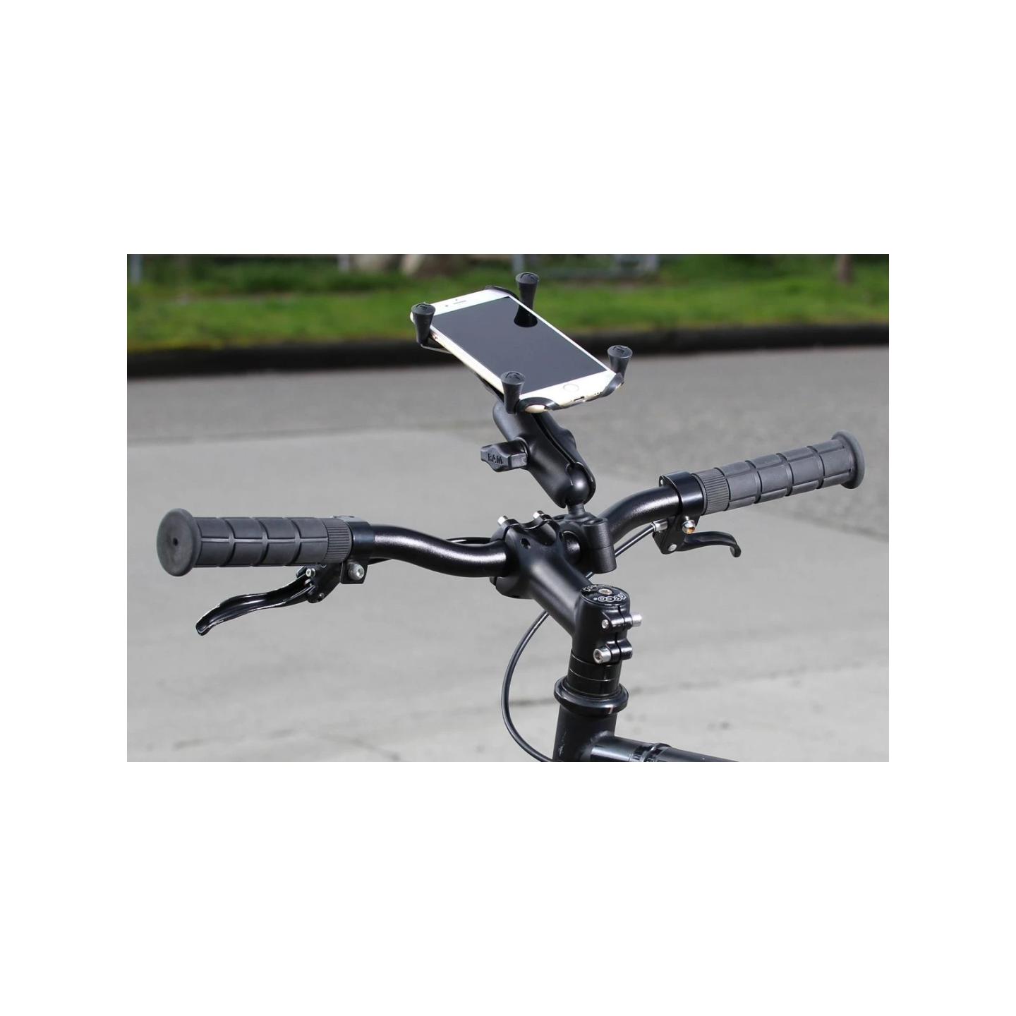 X-Grip motorbike mount for smartphones up to 114.3 mm wide - (1 inch), torque screw clamp (diameter 19.0-25.0 mm)