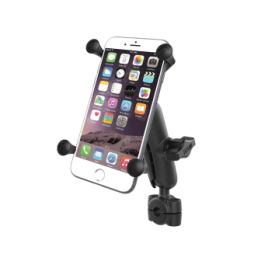 X-Grip motorbike mount for smartphones up to 114.3 mm wide - (1 inch), torque screw clamp (diameter 9.5-15.8 mm)