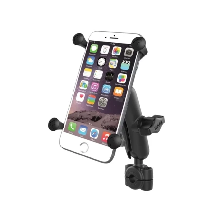 X-Grip Motorrad-Halterung für Smartphones bis 114,3 mm Breite -  (1 Zoll), Torque-Schraubklemme (Durchmesser 9,5-15,8 mm)