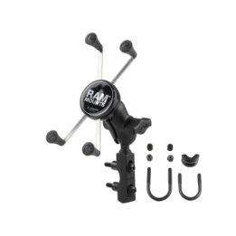 X-Grip motorbike mount for smartphones up to 114.3 mm wide - (1 inch), basic mounting (handlebar/brake/clutch)