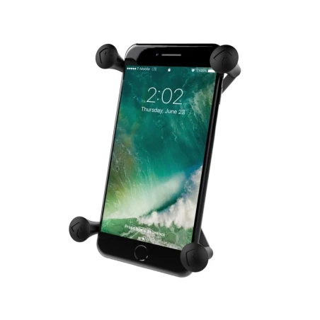 X-Grip Motorrad-Halterung für Smartphones bis 114,3 mm Breite -  (1 Zoll), Lenkerkopf-Adapter, kurzer Verbindungsarm