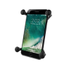 X-Grip motorbike mount for smartphones up to 114.3 mm wide - (1 inch), handlebar head adapter, short connecting arm