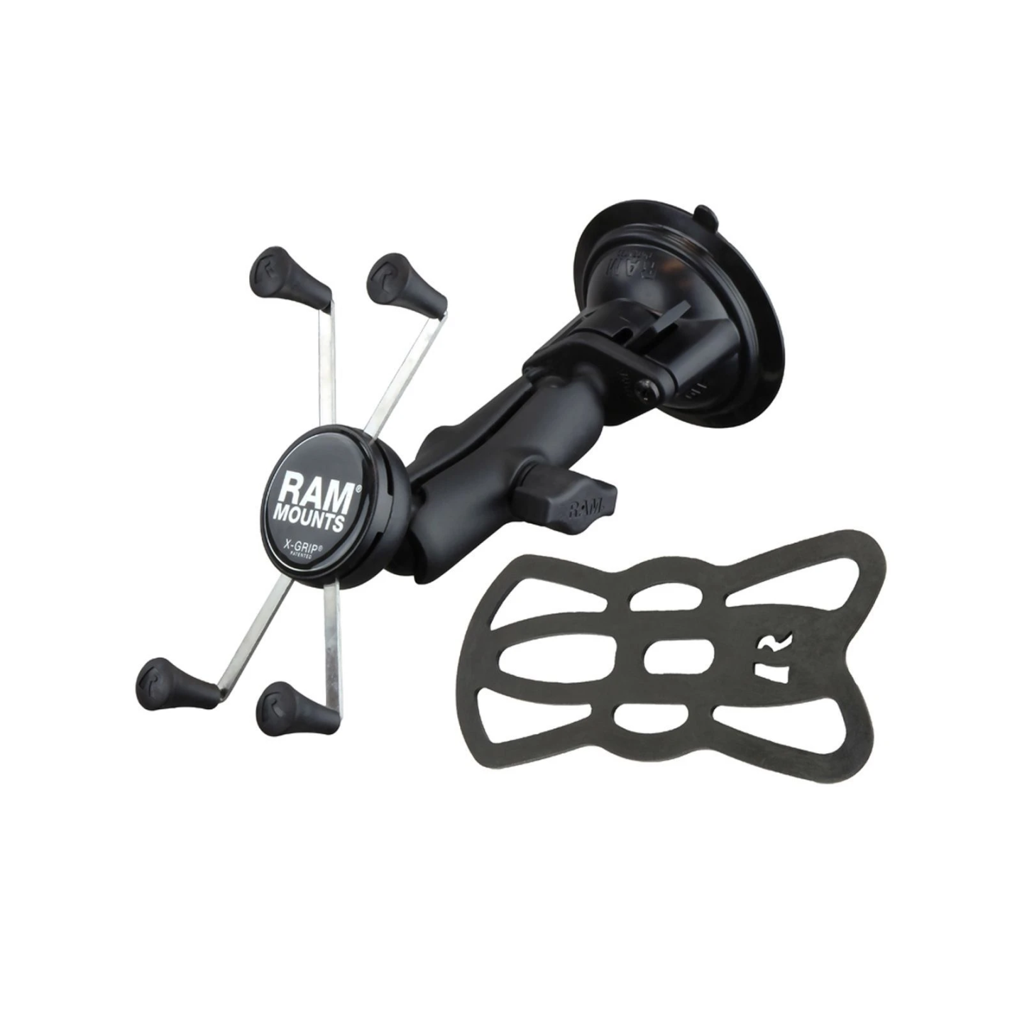 X-Grip suction cup mount for smartphones up to 114.3 mm wide - (1 inch), centre connection arm