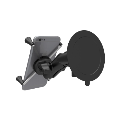 X-Grip Saugfuss-Halterung für Smartphones bis 114,3 mm Breite -  (1 Zoll), mittlerer Verbindungsarm