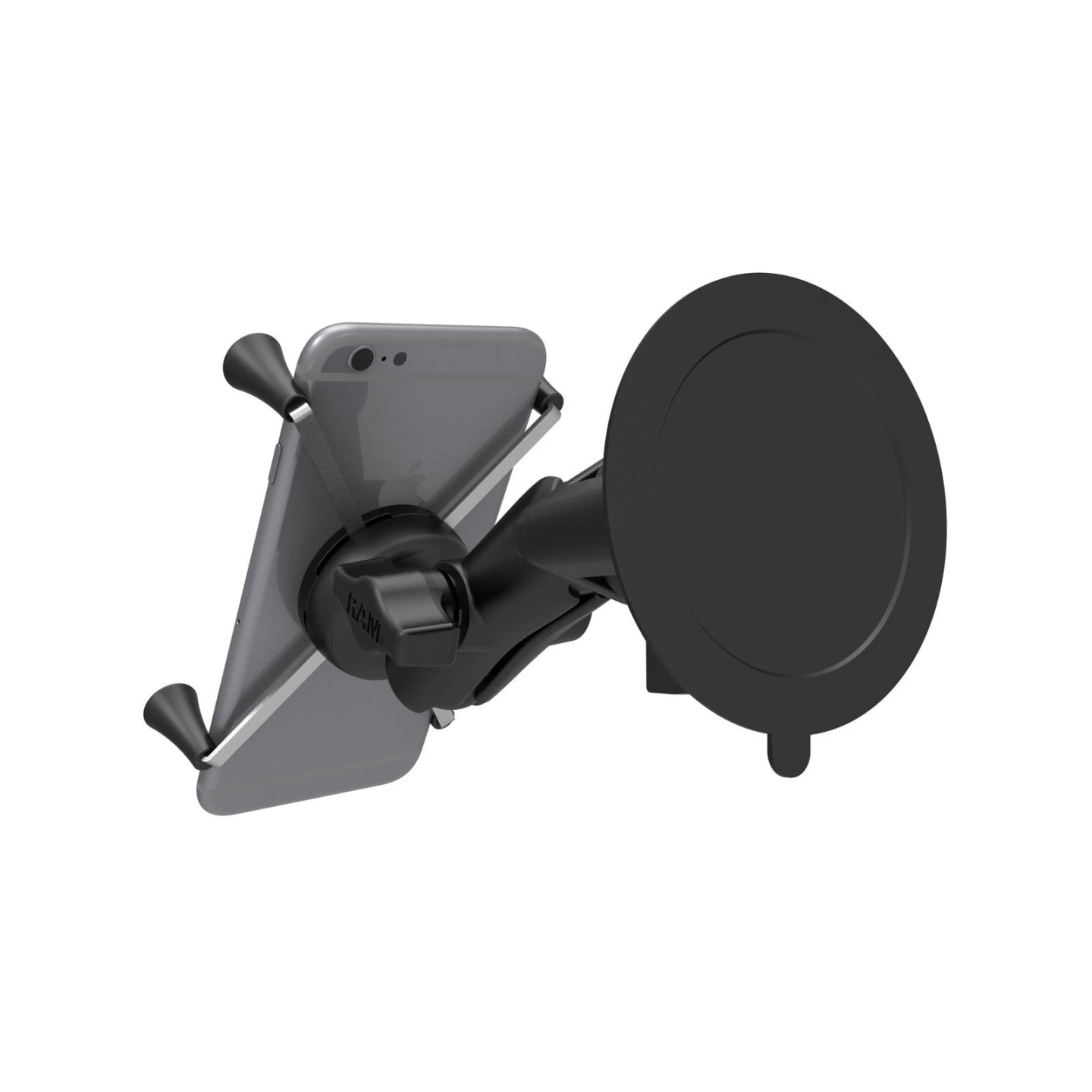 X-Grip suction cup mount for smartphones up to 114.3 mm wide - (1 inch), centre connection arm