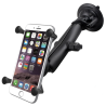 X-Grip suction cup mount for smartphones up to 114.3 mm wide - (1 inch), long connecting arm