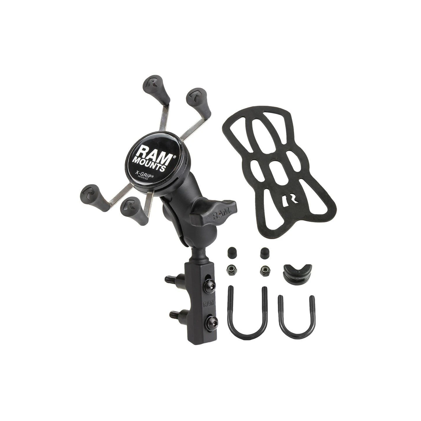 X-Grip motorbike mount for smartphones up to 82.6 mm wide - (1 inch), basic mounting (handlebar/brake/clutch)