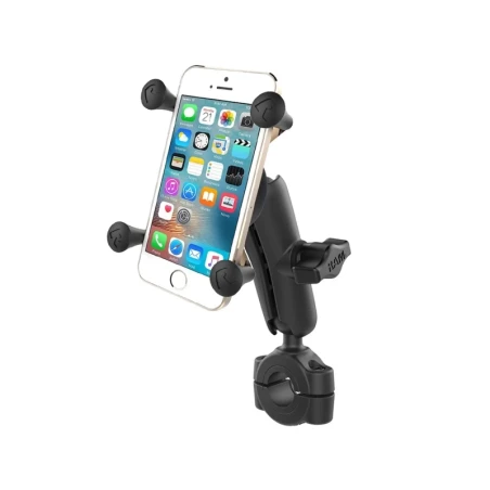 X-Grip Motorrad-Halterung für Smartphones bis 82,6 mm Breite -  (1 Zoll), Torque-Schraubklemme (Durchmesser 19,0-25,0 mm)