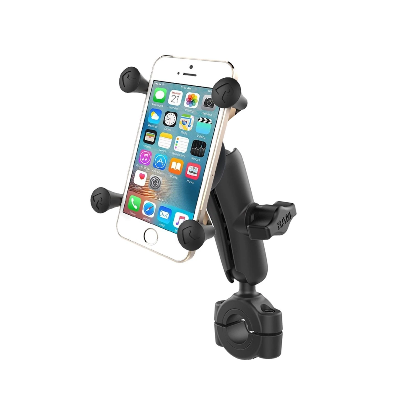 X-Grip motorbike mount for smartphones up to 82.6 mm wide - (1 inch), torque screw clamp (diameter 19.0-25.0 mm)
