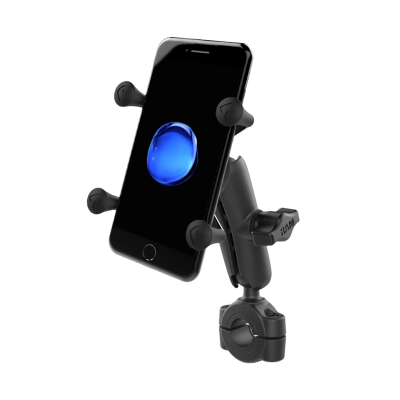 X-Grip Motorrad-Halterung für Smartphones bis 82,6 mm Breite -  (1 Zoll), Torque-Schraubklemme (Durchmesser 19,0-25,0 mm)