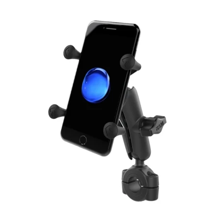 X-Grip Motorrad-Halterung für Smartphones bis 82,6 mm Breite -  (1 Zoll), Torque-Schraubklemme (Durchmesser 19,0-25,0 mm)