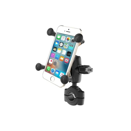X-Grip Motorrad-Halterung für Smartphones bis 82,6 mm Breite -  (1 Zoll), Torque-Schraubklemme (Durchmesser 19,0-25,0 mm)