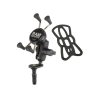 X-Grip motorbike mount for smartphones up to 82.6 mm wide - (1 inch), handlebar head adapter, short connecting arm