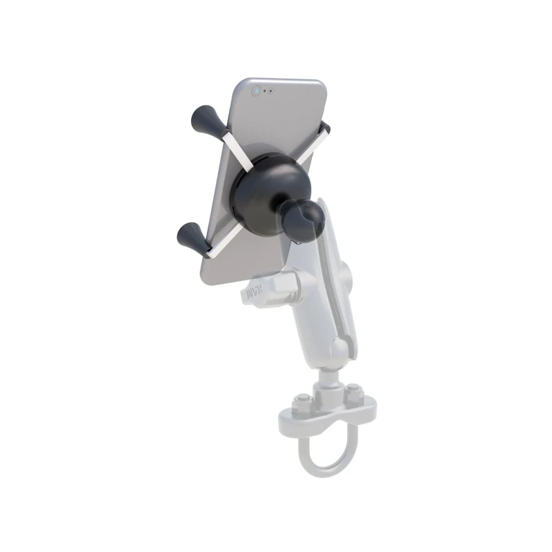 X-Grip Motorrad-Halterung für Smartphones bis 82,6 mm Breite -  (1 Zoll), Lenkerkopf-Adapter, kurzer Verbindungsarm