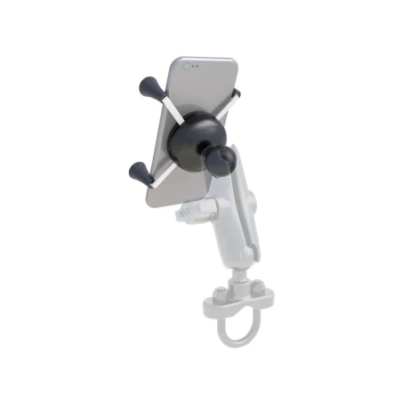 X-Grip Motorrad-Halterung für Smartphones bis 82,6 mm Breite -  (1 Zoll), Lenkerkopf-Adapter, kurzer Verbindungsarm