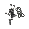 X-Grip motorbike mount for smartphones up to 82.6 mm wide - (1 inch), handlebar head adapter, short connecting arm