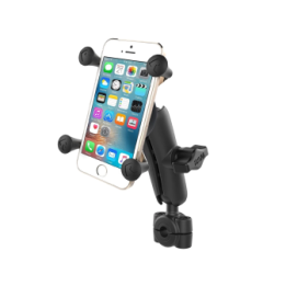X-Grip motorbike mount for smartphones up to 82.6 mm wide - (1 inch), torque screw clamp (diameter 9.5-15.8 mm)