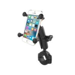 X-Grip Motorrad-Halterung für Smartphones bis 82,6 mm Breite -  (1 Zoll), Torque-Schraubklemme (Durchmesser 28,6-38,1 mm)