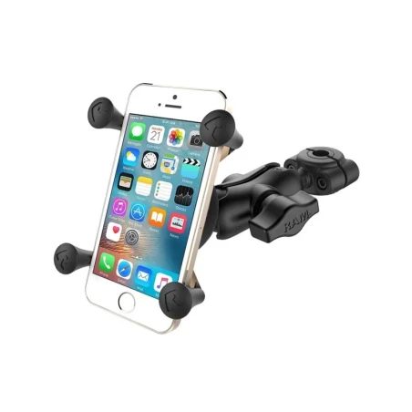 X-Grip Motorrad-Halterung für Smartphones bis 82,6 mm Breite -  (1 Zoll), Torque-Schraubklemme (Durchmesser 9,5-15,8 mm)