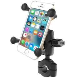 X-Grip Motorrad-Halterung für Smartphones bis 82,6 mm Breite -  (1 Zoll), Torque-Schraubklemme (Durchmesser 28,6-38,1 mm)