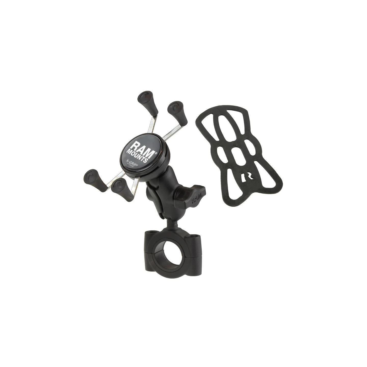 X-Grip motorbike mount for smartphones up to 82.6 mm wide - (1 inch), torque screw clamp (diameter 28.6-38.1 mm)