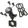 X-Grip motorbike mount for smartphones up to 82.6 mm wide - (1 inch), torque screw clamp (diameter 28.6-38.1 mm)