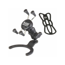X-Grip motorbike mount for smartphones up to 82.6 mm wide - (1 inch), tank base (BMW, Kawasaki), short connecting arm