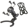 X-Grip motorbike mount for smartphones up to 82.6 mm wide - (1 inch), tank base (BMW, Kawasaki), short connecting arm