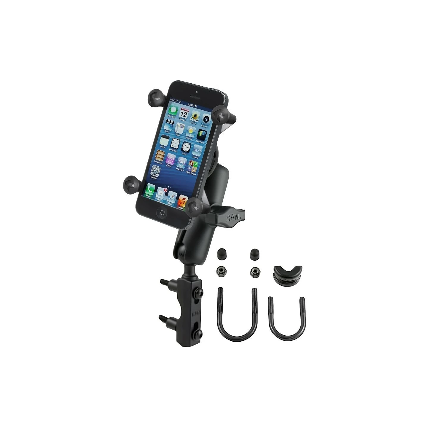 X-Grip motorbike mount for smartphones up to 82.6 mm wide - (1 inch), basic mounting (handlebar/brake/clutch)