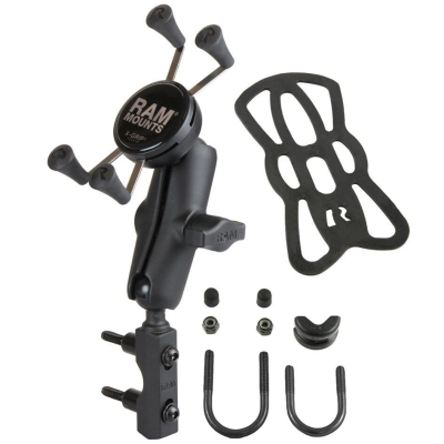 X-Grip Motorrad-Halterung für Smartphones bis 82,6 mm Breite -  (1 Zoll), Basisbefestigung (Lenker/Bremse/Kupplung)