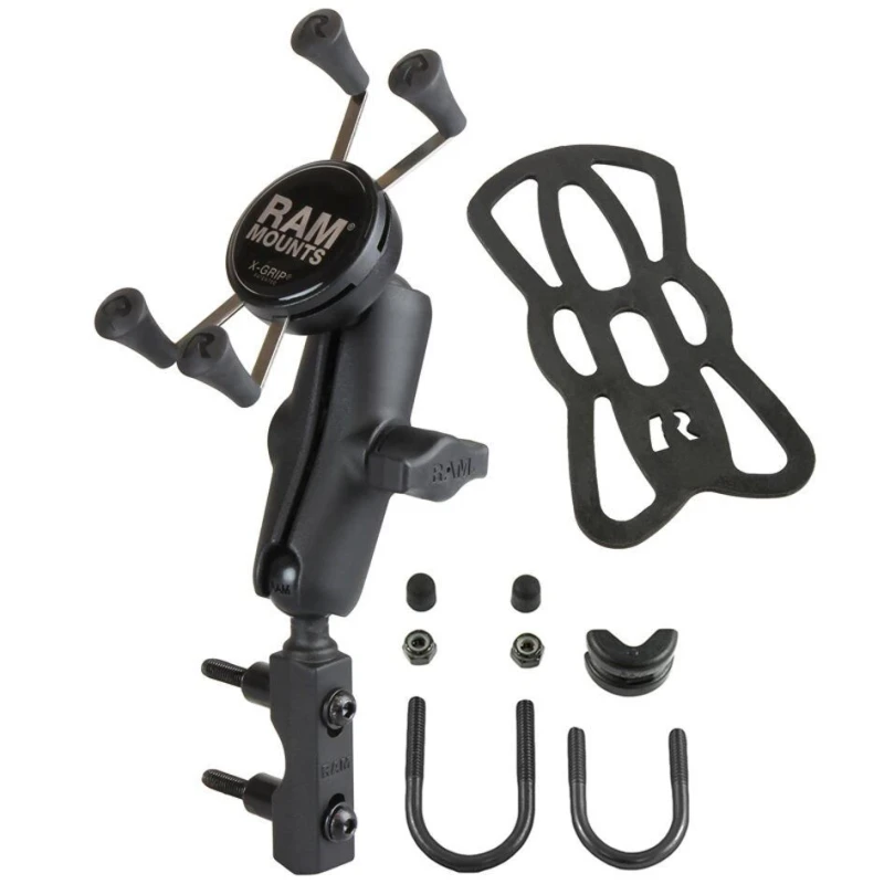 X-Grip Motorrad-Halterung für Smartphones bis 82,6 mm Breite -  (1 Zoll), Basisbefestigung (Lenker/Bremse/Kupplung)