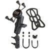 X-Grip motorbike mount for smartphones up to 82.6 mm wide - (1 inch), basic mounting (handlebar/brake/clutch)
