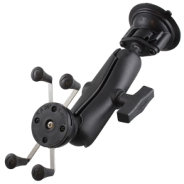 X-Grip suction cup mount for smartphones up to 82.6 mm wide - (1.5 inch), centre connection arm