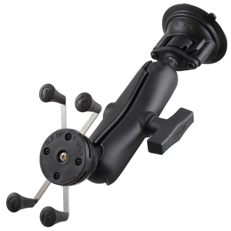 X-Grip Saugfuss-Halterung für Smartphones bis 82,6 mm Breite -  (1,5 Zoll), mittlerer Verbindungsarm