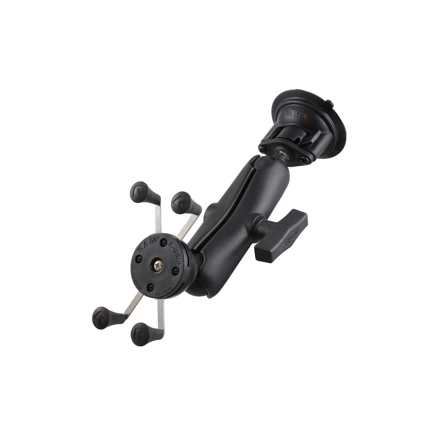 X-Grip suction cup mount for smartphones up to 82.6 mm wide - (1.5 inch), centre connection arm