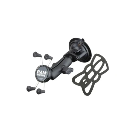 X-Grip suction cup mount for smartphones up to 82.6 mm wide - (1 inch), centre connection arm