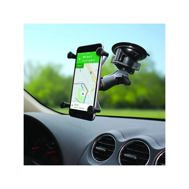X-Grip suction cup mount for smartphones up to 82.6 mm wide - (1 inch), centre connection arm