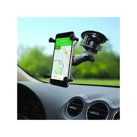 X-Grip suction cup mount for smartphones up to 82.6 mm wide - (1 inch), centre connection arm