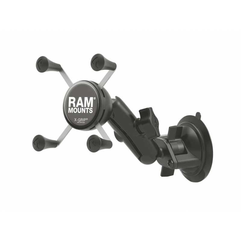 X-Grip suction cup mount for smartphones up to 82.6 mm wide - (1 inch), centre connection arm