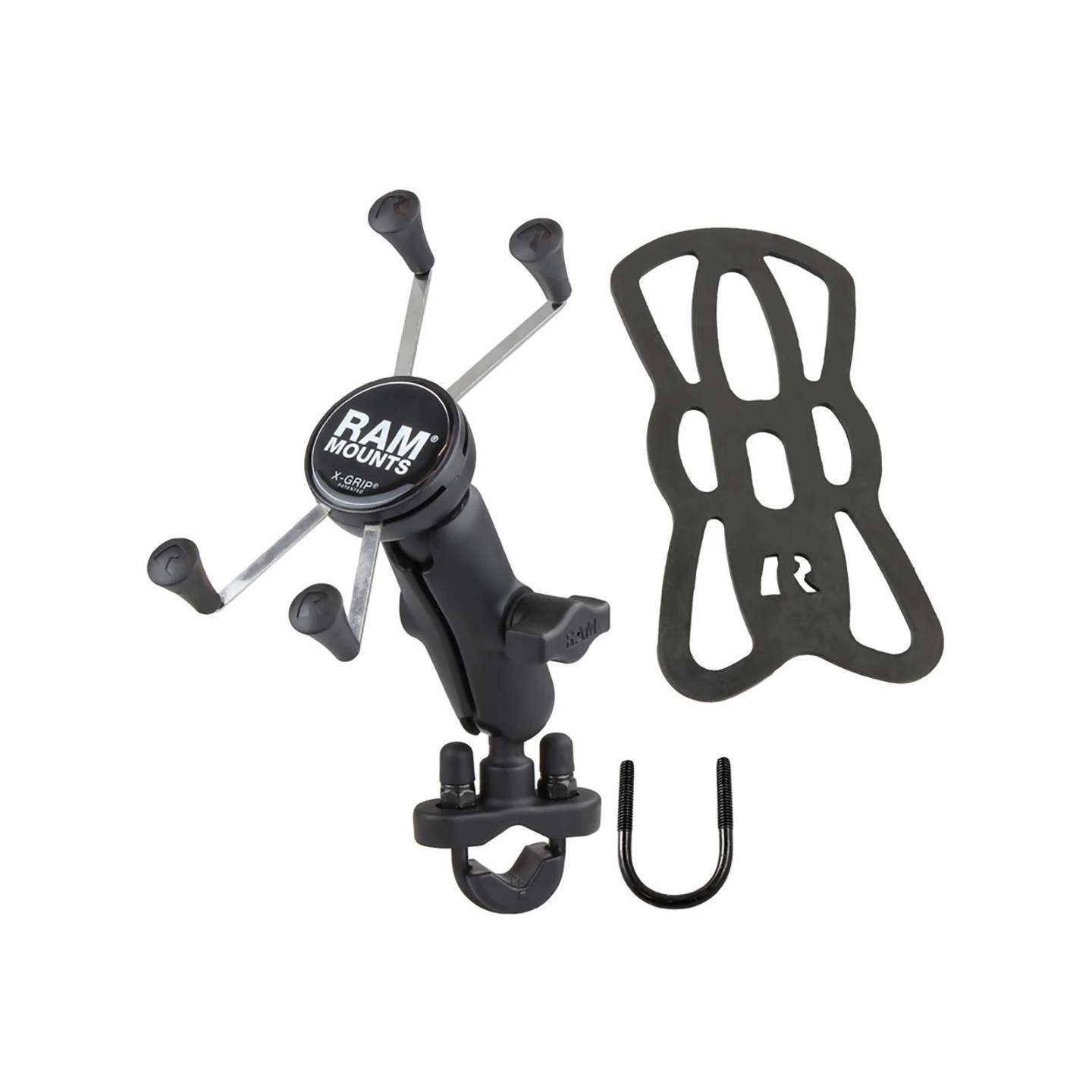 X-Grip handlebar mount for smartphones up to 114.3 mm wide - (1 inch), clamp (RAM-B-231Z), centre connecting arm