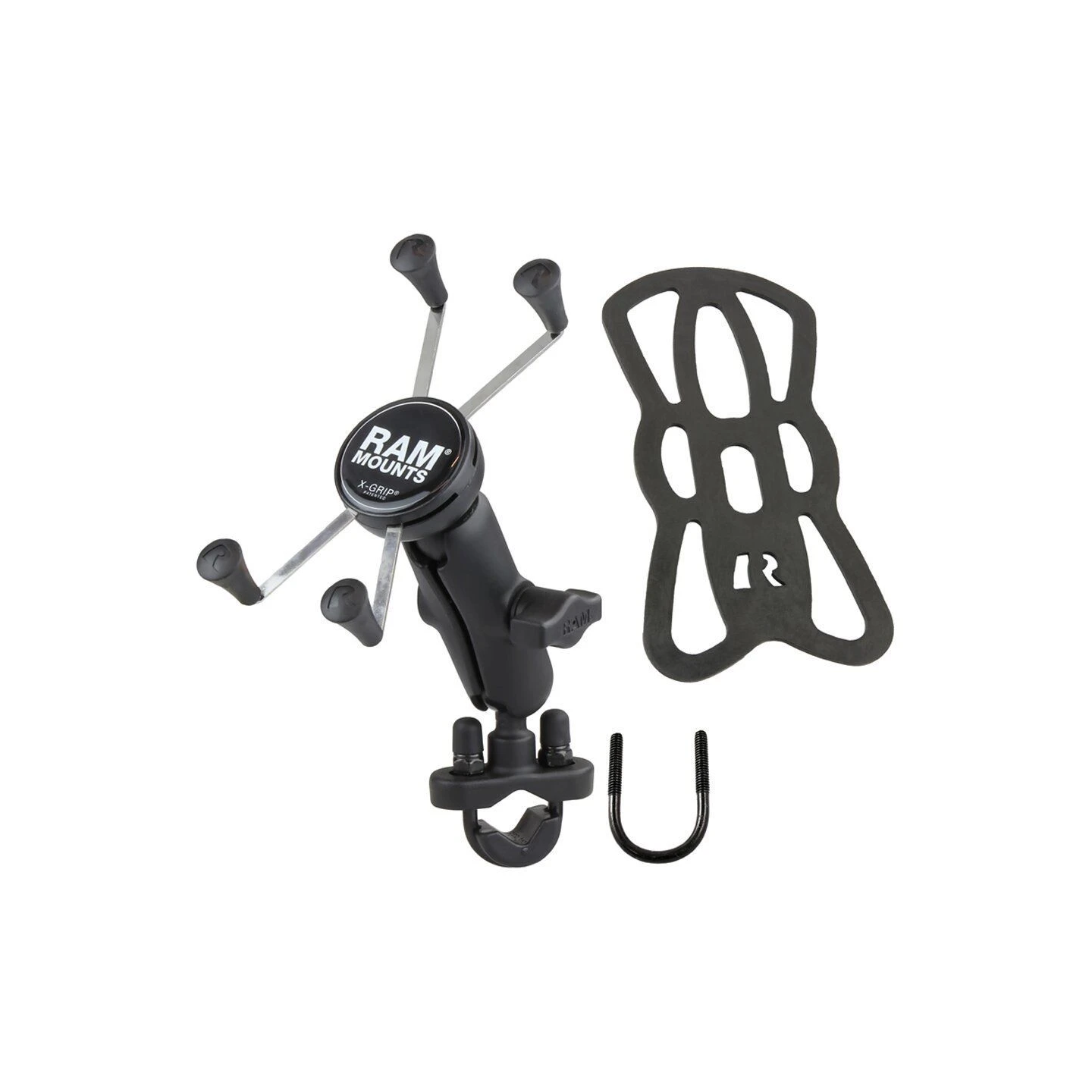 X-Grip handlebar mount for smartphones up to 114.3 mm wide - (1 inch), clamp (RAM-B-231Z), centre connecting arm