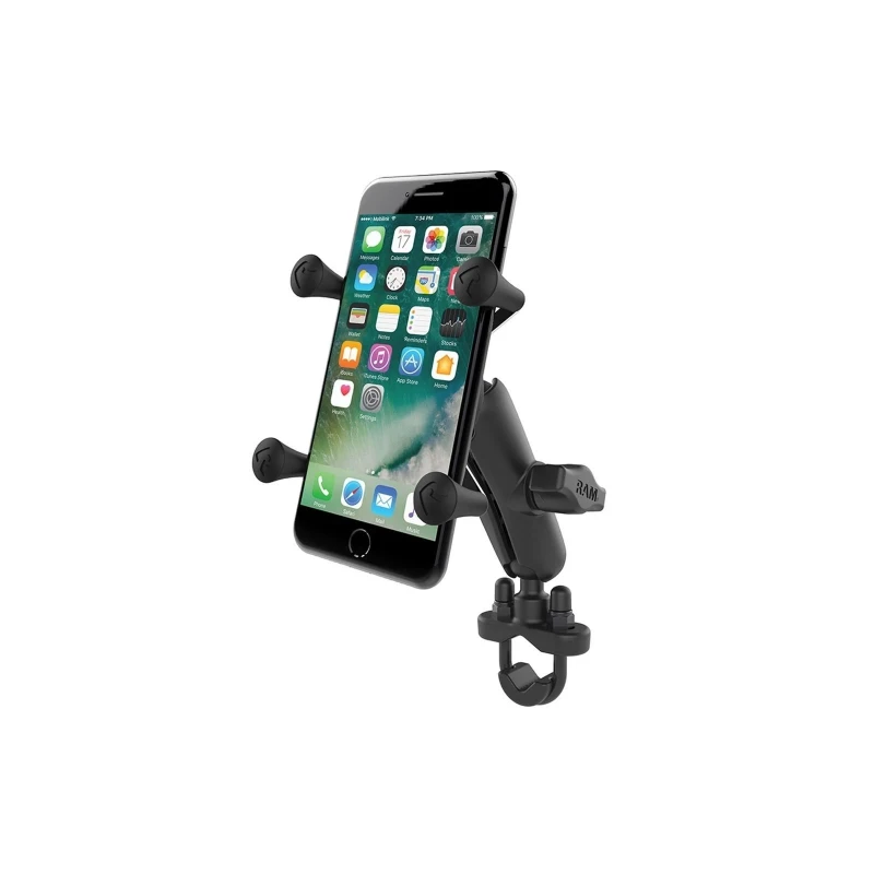 X-Grip Lenker-Halterung für Smartphones bis 82,6 mm Breite -  (1 Zoll), Schraubklemme, mittlerer Verbindungsarm