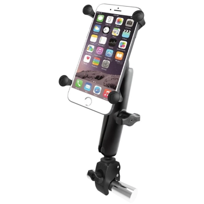 X-Grip Klemm-Halterung für Smartphones bis 114,3 mm Breite -  (1 Zoll), Tough-Claw klein (Durchmesser 15,9-29,0 mm)