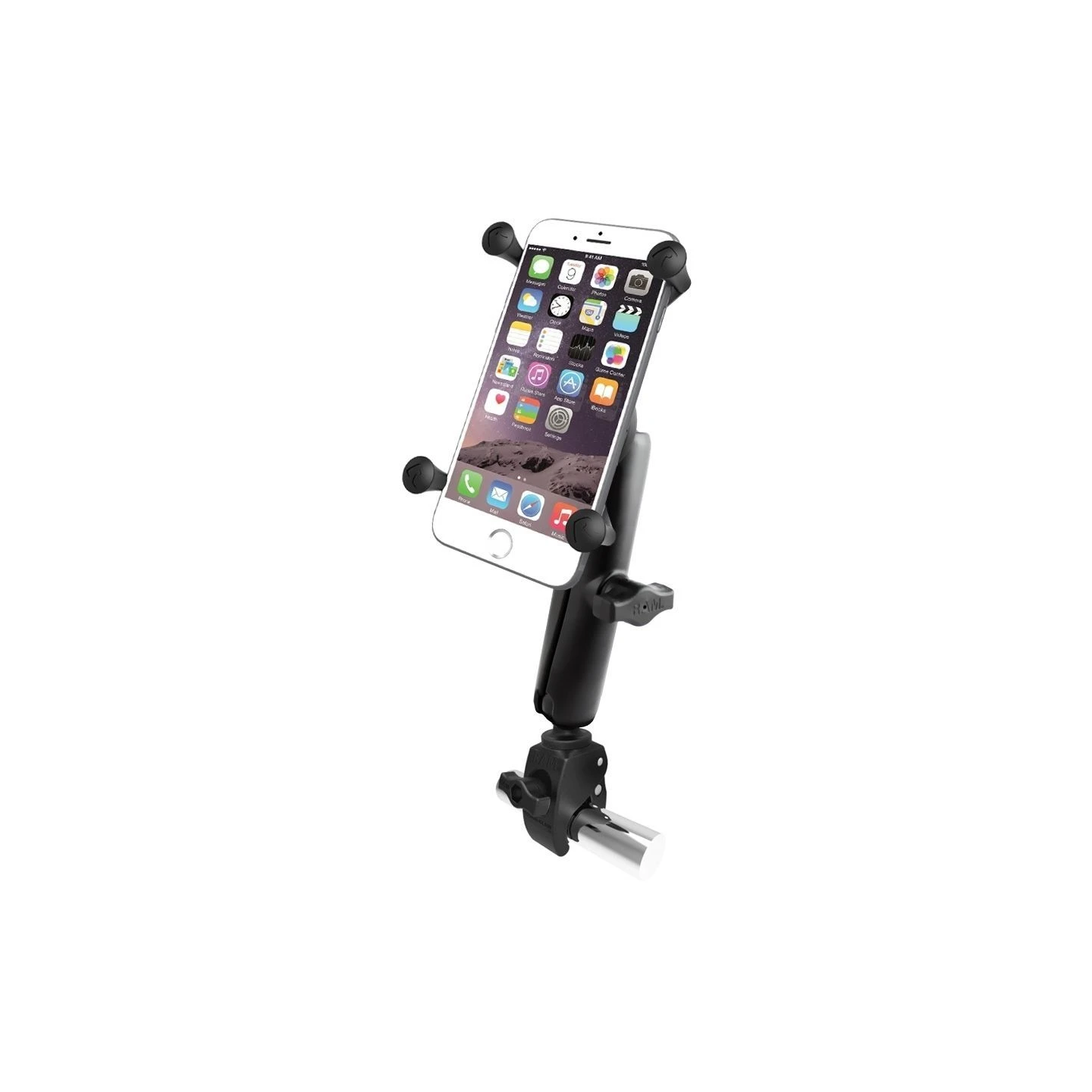 X-Grip Klemm-Halterung für Smartphones bis 114,3 mm Breite -  (1 Zoll), Tough-Claw klein (Durchmesser 15,9-29,0 mm)