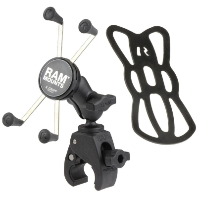 X-Grip Klemm-Halterung für Smartphones bis 114,3 mm Breite -  (1 Zoll), Tough-Claw klein (Durchmesser 15,9-29,0 mm)