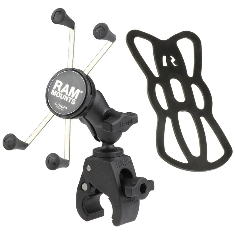 X-Grip Klemm-Halterung für Smartphones bis 114,3 mm Breite -  (1 Zoll), Tough-Claw klein (Durchmesser 15,9-29,0 mm)