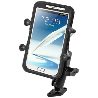 X-Grip Aufbauhalterung für Smartphones bis 114,3 mm Breite -  (1 Zoll), Diamond-Basisplatte (Trapez)