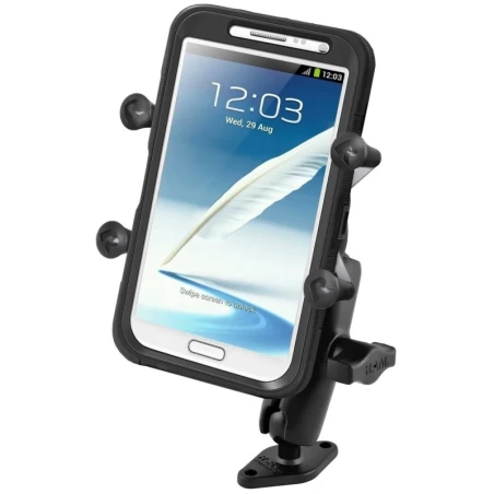 X-Grip Aufbauhalterung für Smartphones bis 114,3 mm Breite -  (1 Zoll), Diamond-Basisplatte (Trapez)