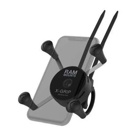 X-Grip Lenker-Halterung für Smartphones bis 82,5 mm Breite - Zip-Basis (Verbundstoff)